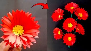 Quick and Easy Paper Flower Craft DIY | How to make paper flower for home decor