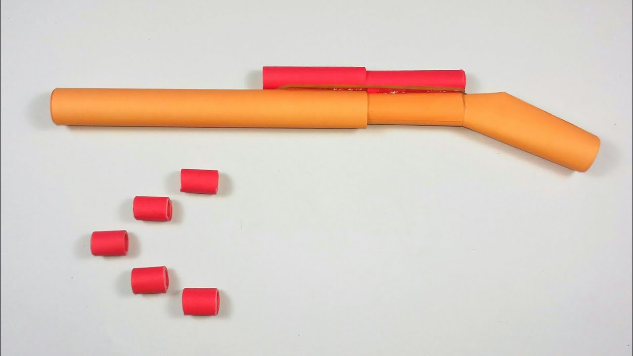 How To Make Paper Gun That Shoots Paper Bullets / How To Make Paper Gun Easy and Fast / Paper Craft