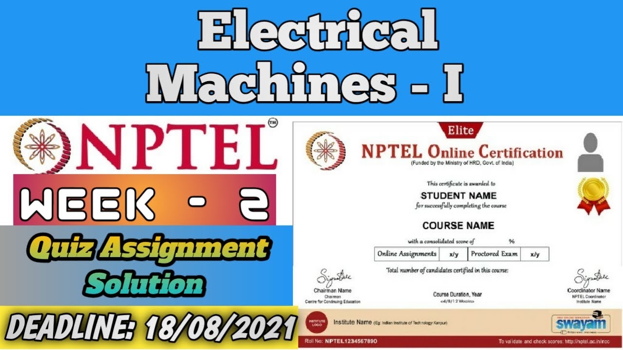 fundamentals of electrical engineering nptel assignment answers 2021