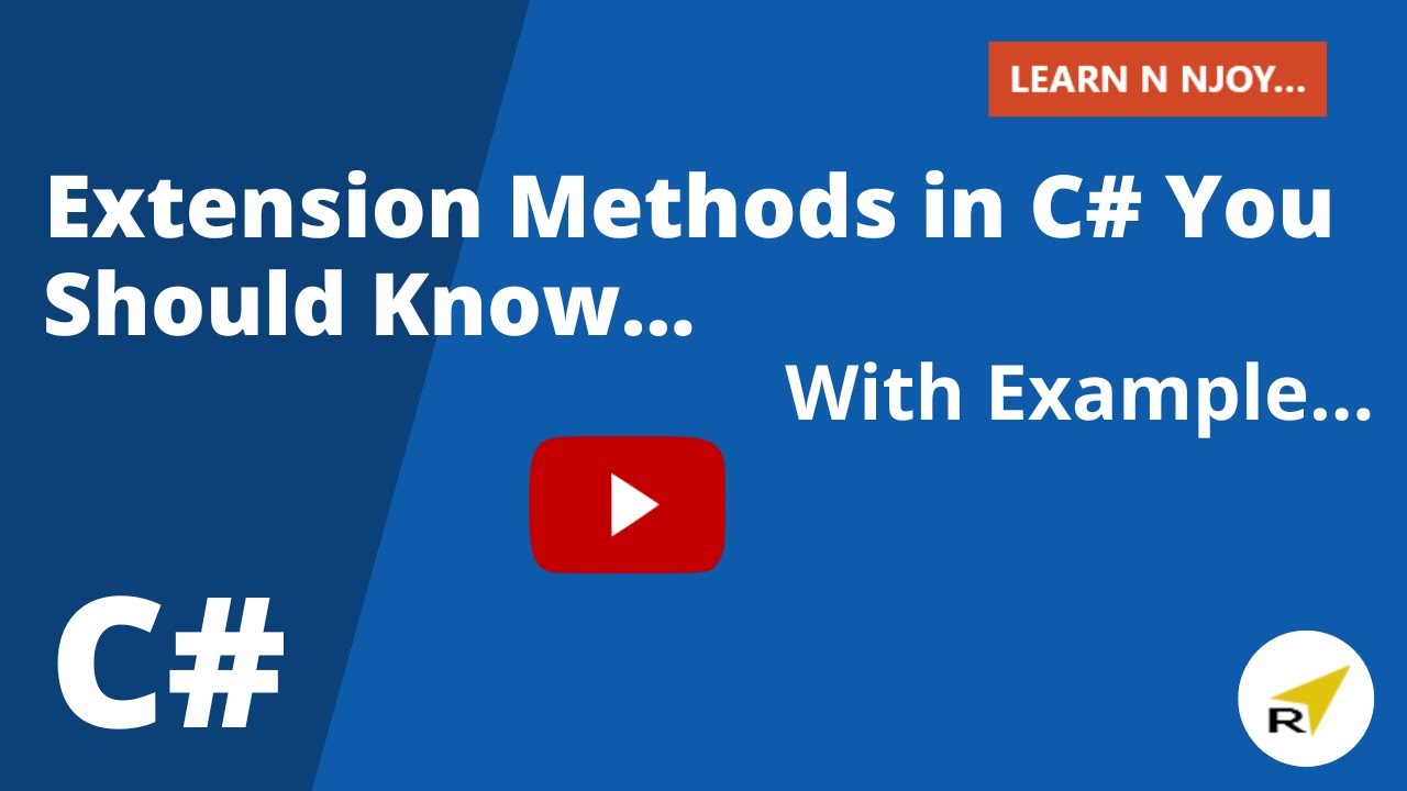 C# extension methods. In this tutorial, I will explain how we