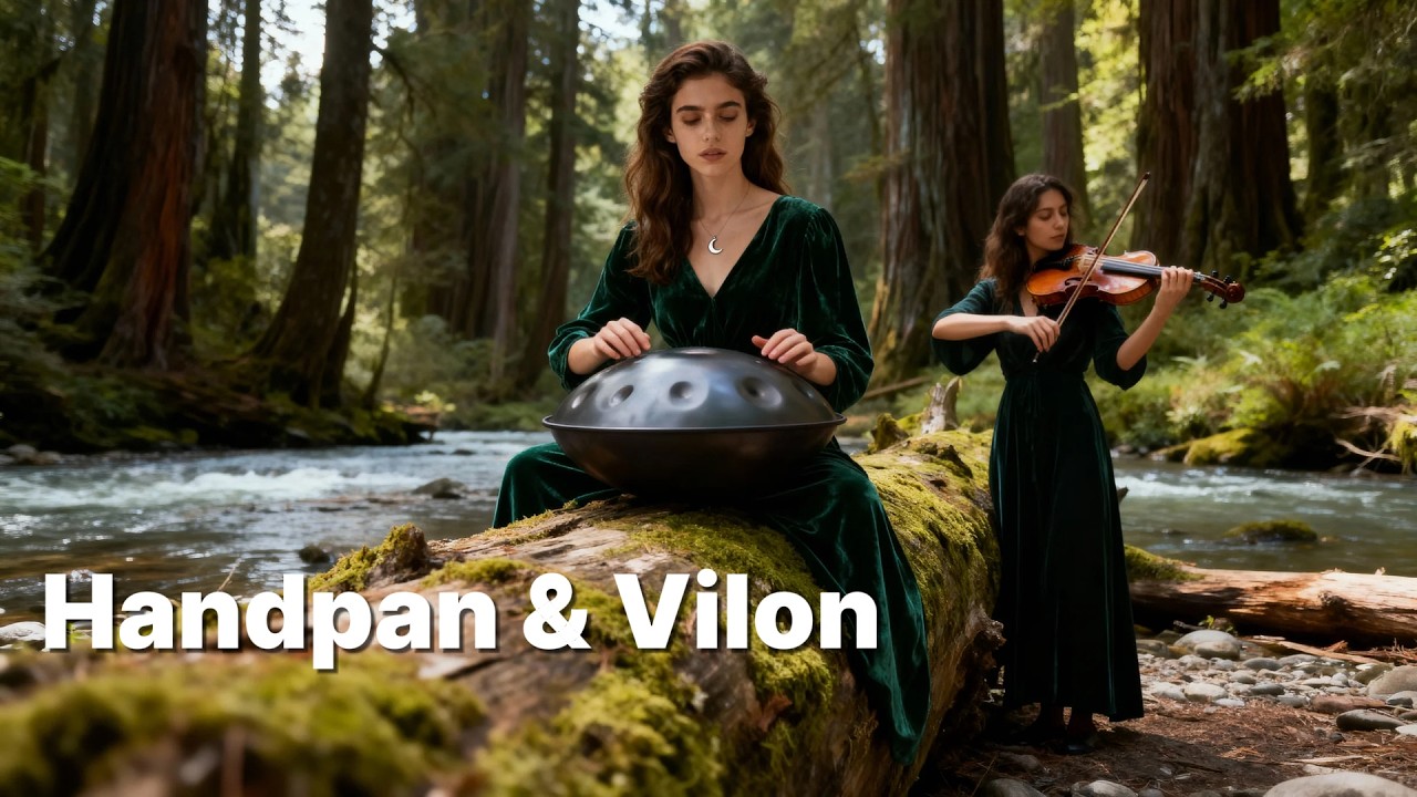 🌲 Forest Crossing | Handpan & Violin on the Giant Fallen Redwood Bridge (1-Hour)