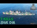 World of WarShips | Akatsuki | 7 KILLS | 84K Damage - Replay Gameplay 1080p 60 fps
