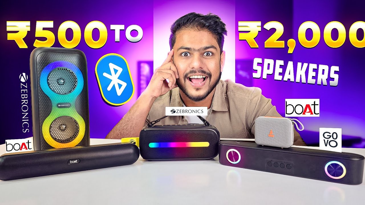 I Tested TOP 5 Best Portable Bluetooth Speakers from ₹500 To ₹2000 🤯 ...