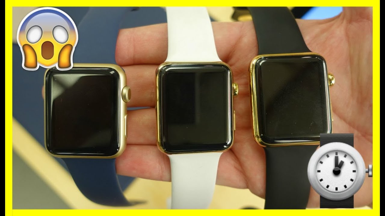 3 Gold Apple Watches!