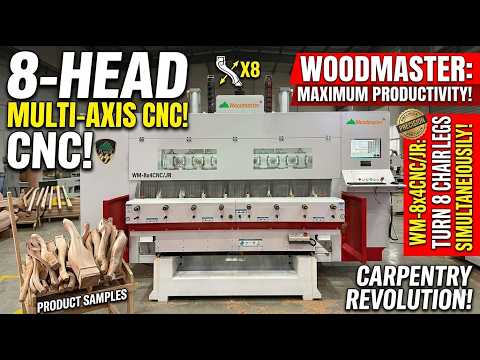 CNC 8 Axis Machine 32 Tools | One Setup 5-Side Processing | High Productivity Woodworking Line #cnc