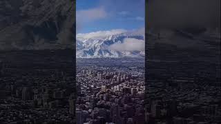 Santiago de Chile🇨🇱rodeado de nieve❄️#santiago #chile #geography