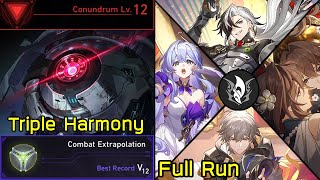 Conundrum Lv.12 Boothill with Triple Harmony Combat Extrapolation Dice Full Run