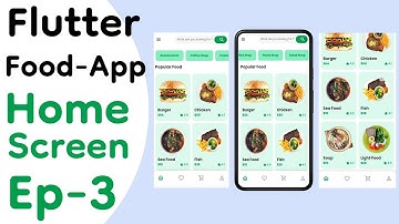 Home Screen | Complete Food Delivery App Flutter UI - Ep 3 | Flutter Food Delivery App