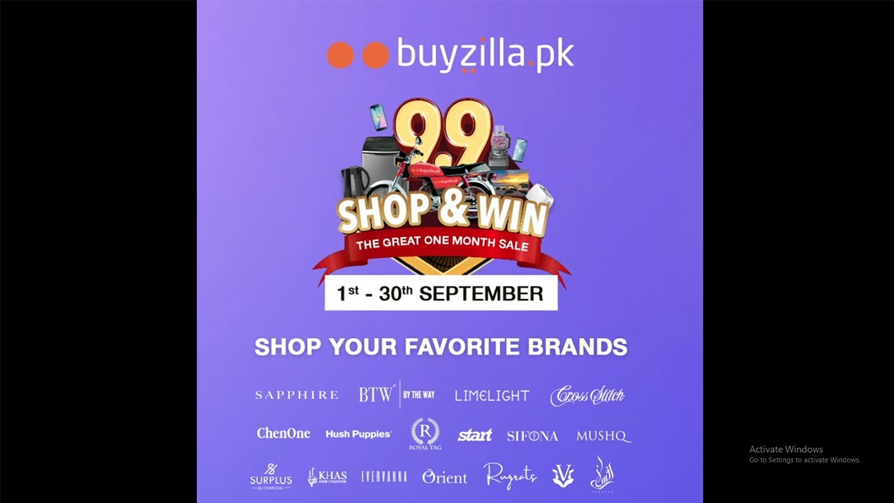 9.9 Biggest Brands SALE - Shop & Win - BuyZilla.pk