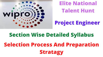 WIPRO NLTH Syllabus 2022 | Wipro National Elite National Talent Hunt 2022 | Selection Process