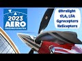 Aero 2023  ultralight vla lsa gyrocopters helicopters  aircrafts overview