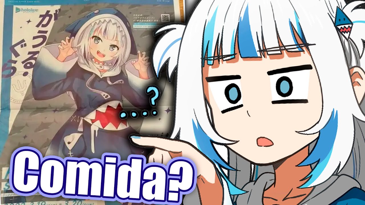 Gura aparece no jornal do japão... Onde mais vendem comida de tubarão...