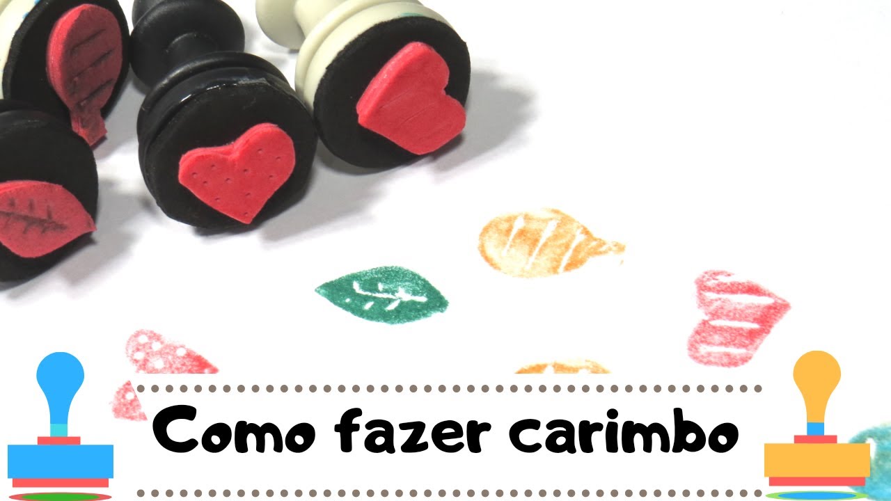 COMO FAZER CARIMBO EM CASA - YouTube
