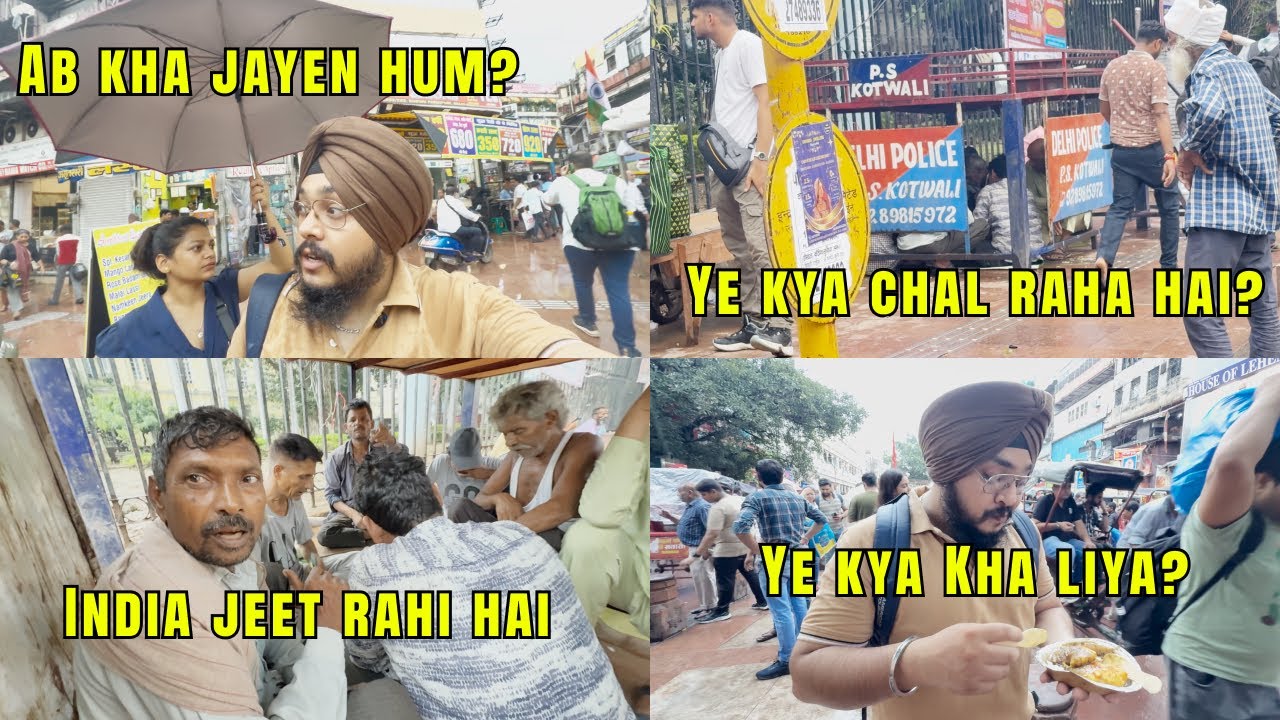 Chandni Chowk Rainy Food Trail: Chole Bhature, Milk Badam & Street Games!