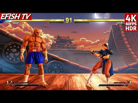 Sagat vs Chun-Li (Hardest AI) - Street Fighter V