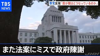 また法案にミスで政府陳謝 野党「霞ケ関はどうなっているのか」