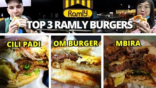 We ate the TOP 3 BEST RAMLY BURGERS in Kuala Lumpur in one night! Best street food in Malaysia?