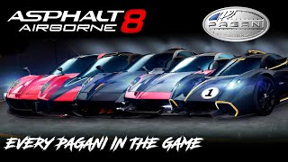 Asphalt 8: Full Pagani Showcase (Every Car in-game, 2022)