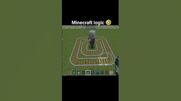Minecraft rail logic 🤣🤣🤣🤣 #minecraft #shorts #minecraftlogic #minecraftshorts