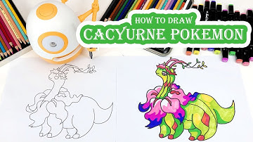 How to draw Cacturne Pokemon Dinosuar|Funny children