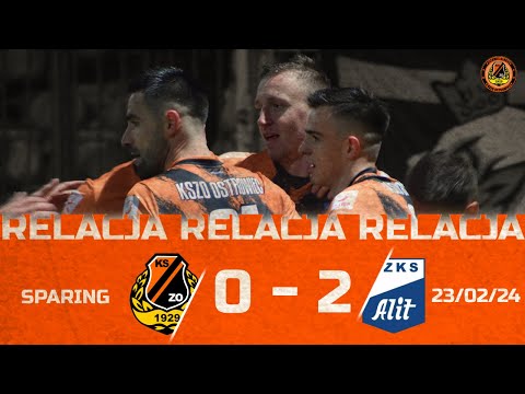 Sparing KSZO - Alit Ożarów 0:2 (bramki + wypowiedź trenera KSZO) 23.02