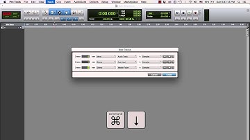 Keyboard shortcuts for creating and naming tracks in Pro Tools