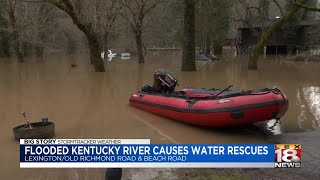 Water rescues needed after Kentucky River swells over Old Richmond Road