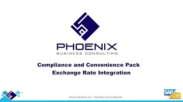 SAP Business ByDesign - Convenience and Compliance Pack Exchange rate Integration