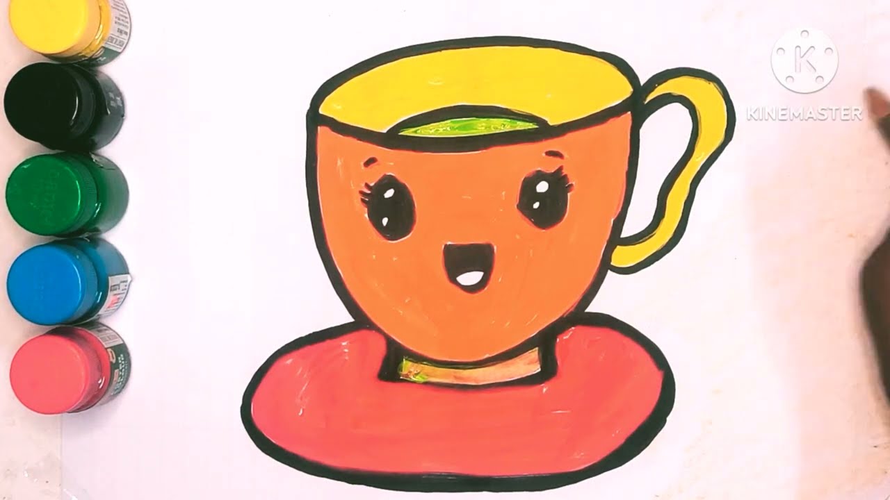 How To Draw A Cute Cup Of Coffee Easy Stepbystep l Draw Cute Tea Cup