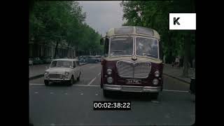 1960s London Driving, Kensington, Earls Court, HD from 35mm