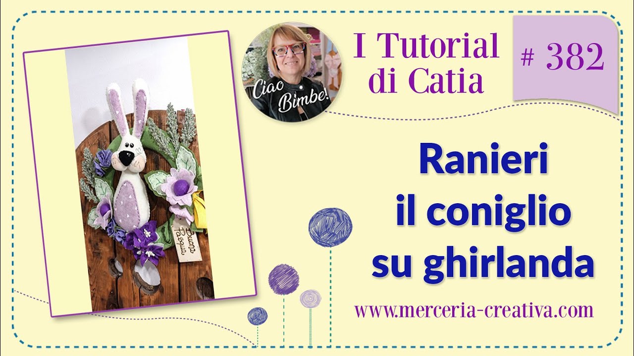#382 RANIERI IL CONIGLIO SU GHIRLANDA TUTORIAL FAI DA TE