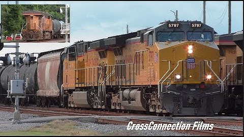 UP 5797 C44ACM & 7140 C44ACM Leads  Loaded Ethanol Train SB W/UP 7853 ES44AC DPU In Addis LA
