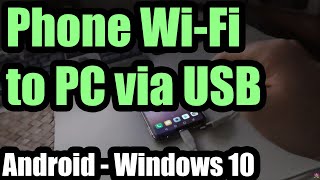 Send Phone Wi-Fi to PC via USB cable (USB Tethering, LG V30+) screenshot 4