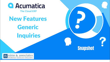 New Features for Generic Inquiries in Acumatica Cloud ERP Version 2020 R2