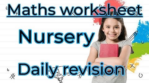 Nursery Maths worksheet || daily revision worksheet|| @sckidsclasses