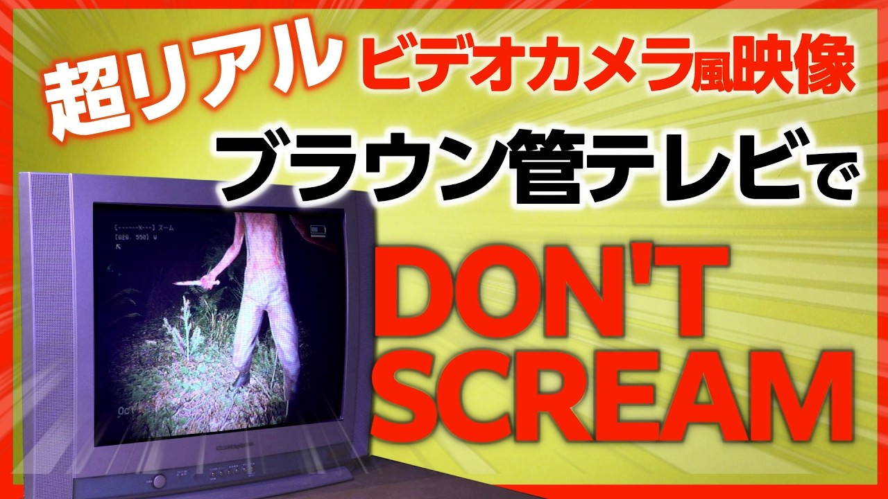 【90年代感UP】ブラウン管テレビでDON'T SCREAM【叫んだら終了】