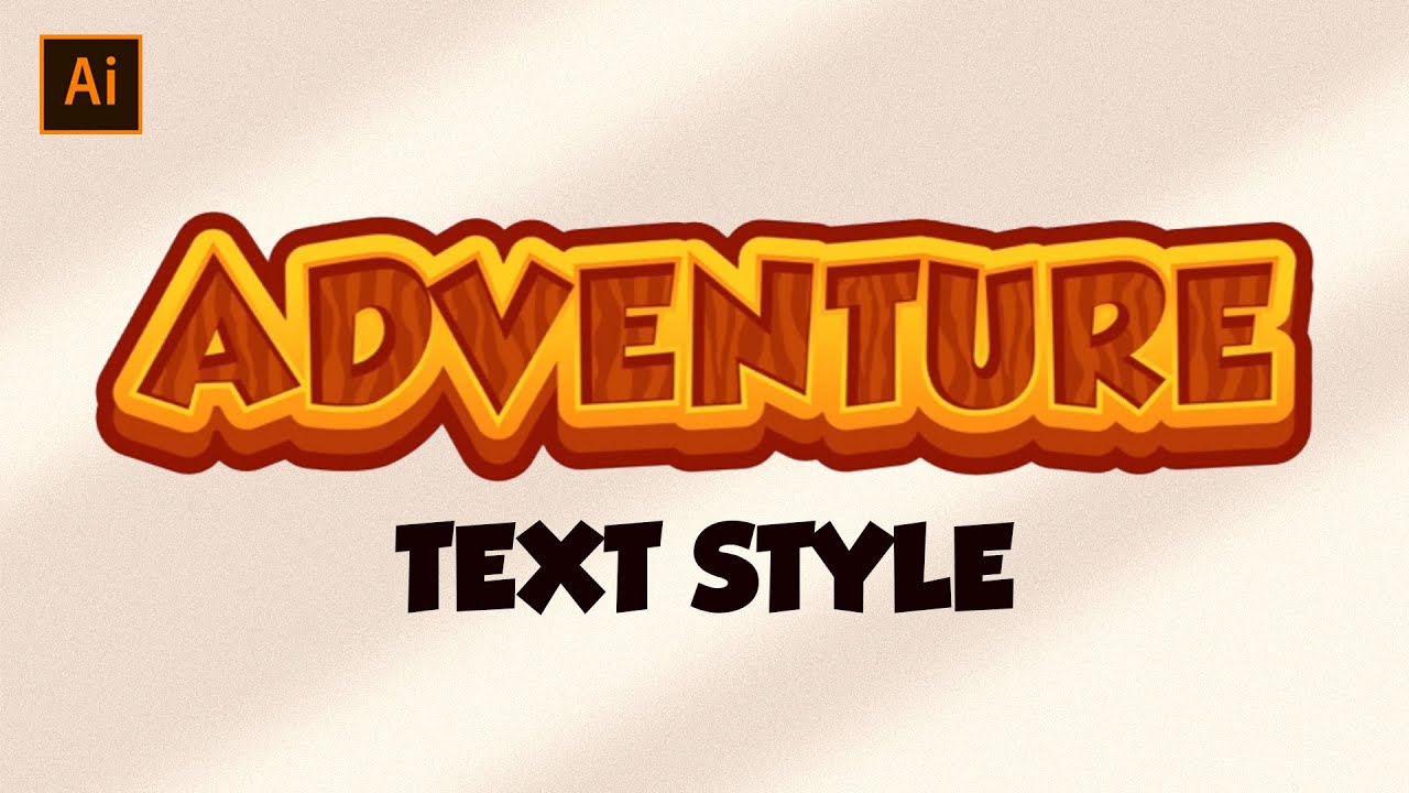 Adobe Illustrator Tutorial -  Text style for Mobile Adventure Game