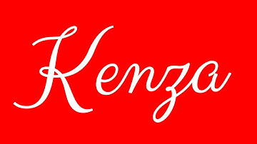 Learn how to Sign the Name Kenza Stylishly in Cursive Writing