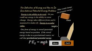 The Definition of Energy and How to Do Gravitational Potential Energy Problems for Physics Classes