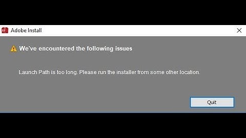 How to fix Adobe launch path is too long please run the installer | 2018(SOLVED) INFO GATE