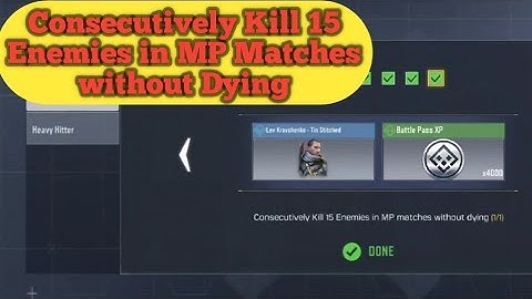 Consecutively Kill 15 Enemies in MP Matches without Dying | COD MOBILE