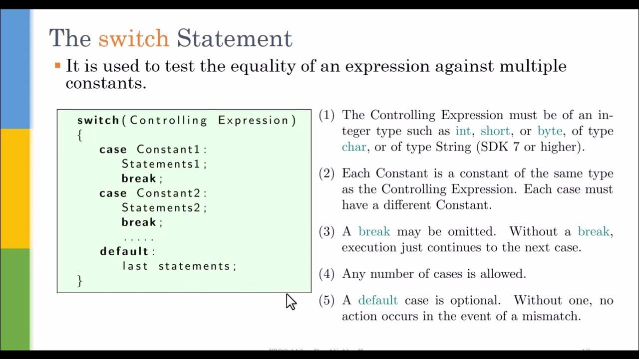 Lecture 41 - Chapter 4 - Boolean and Switch - ITCS113 - YouTube