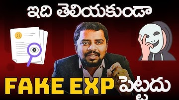 fake exp recognize in interview? || KK FUNDA || PRASANTH REDDY