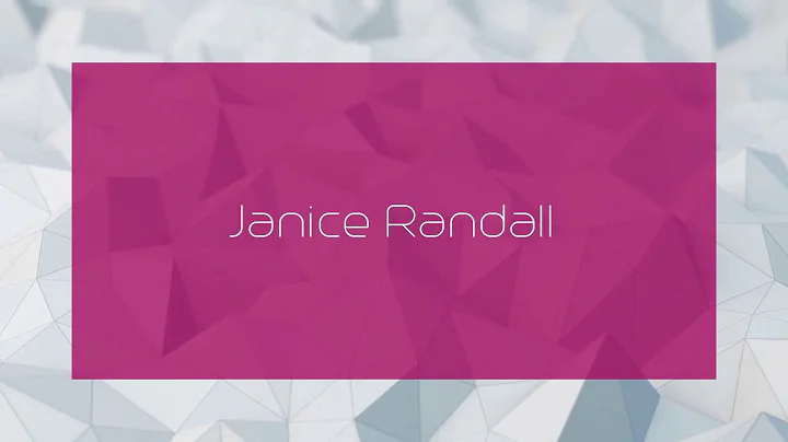 Janice Randall - appearance