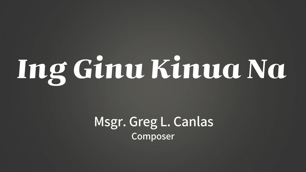 ING GINU KINUA NA Piano instrumental