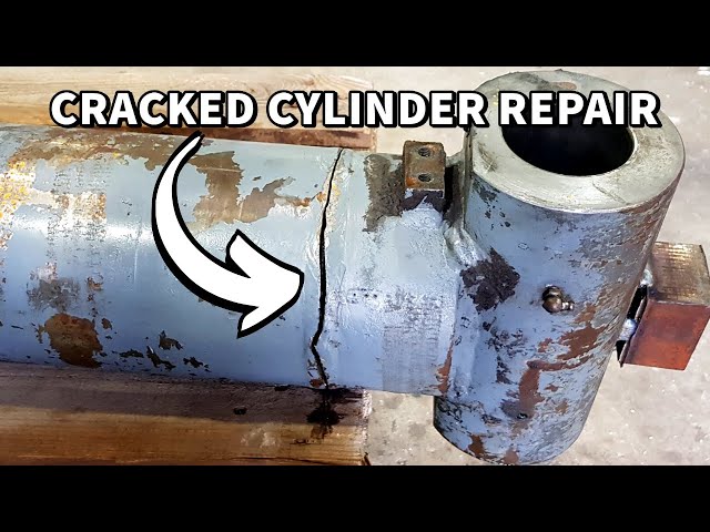 Cracked Excavator Hydraulic Cylinder Weld Repair | Machining & Welding class=