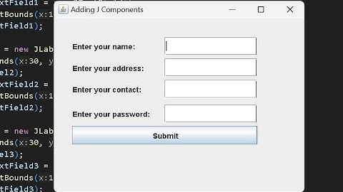 Simple Login Form Java Swing GUI - JLabel, JTextField, JButton #javaproject