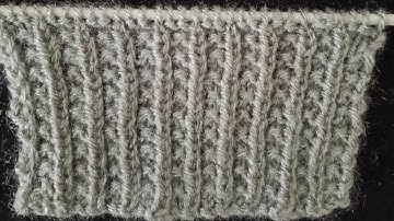 Reversible Only 2 Rows Farrow Rib stitch Knitting Pattern For scarf,cap,jacket #handmade