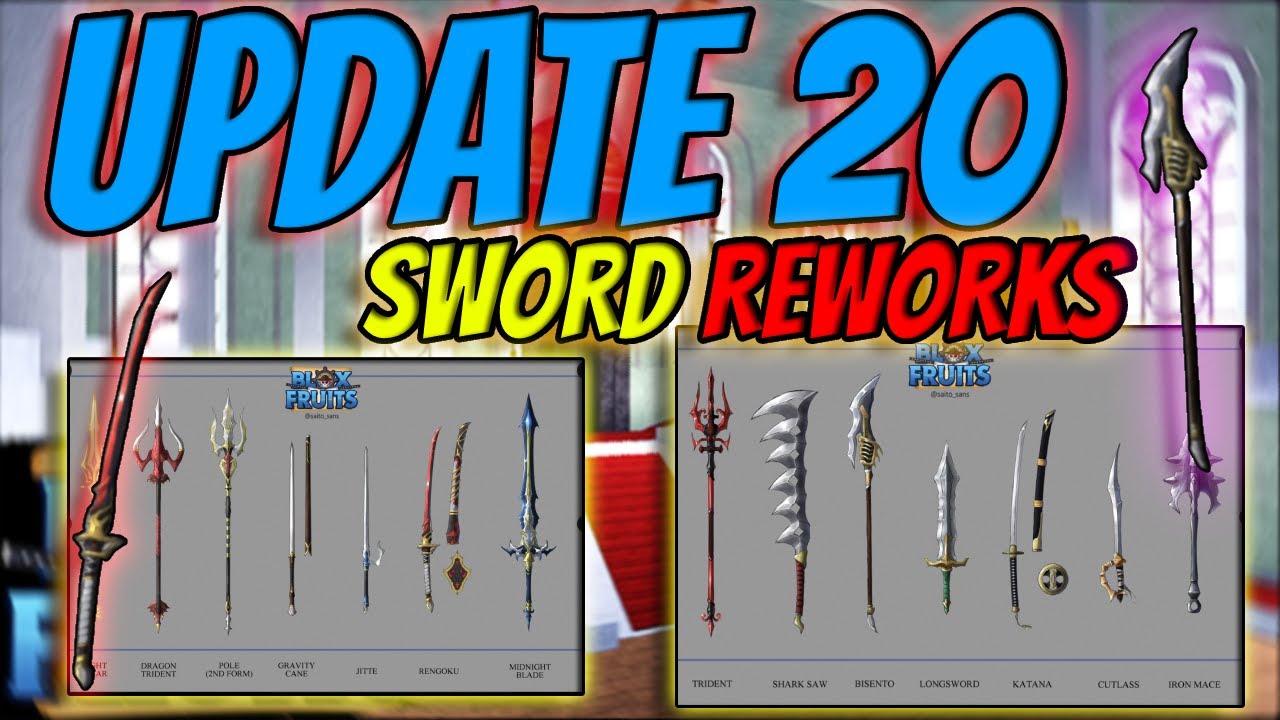 Blox fruits, New Fruits and All New Swords in Update 20 