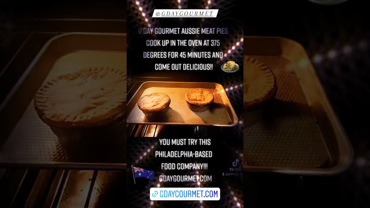 G'Day Gourmet Aussie Meat Pies Bake in the Oven at 375 Degrees for 45 Minutes! 🥧🇦🇺🤤